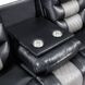 Nikko Black 84" Reclining Sofa with Nailhead Trim