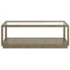 Glaze Quartz Rectangular Glass Top Cocktail Table