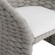 Salinas Nordic Gray and White Performance Fabric Outdoor Arm Chair