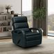 Nick Ryegate Sapphire Blue Leather Swivel Glider Recliner