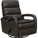 Nick Ryegate Gray Leather Swivel Glider Recliner