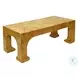Nicola Burl Wood Pagoda Style Coffee Table
