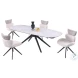 Nicole Matte White And Black Extendable Dining Table