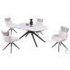 Nicole Matte White And Black Extendable Dining Table