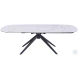 Nicole Matte White And Black Extendable Dining Table