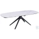 Nicole Matte White And Black Extendable Dining Table