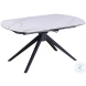 Nicole Matte White And Black Extendable Dining Table