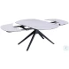 Nicole Matte White And Black Extendable Dining Table
