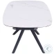 Nicole Matte White And Black Extendable Dining Table
