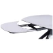 Nicole Matte White And Black Extendable Dining Table