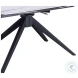 Nicole Matte White And Black Extendable Dining Table