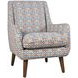 Nielsen Blue and Brown Upholstered Accent Chair