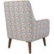 Nielsen Blue and Brown Upholstered Accent Chair