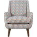 Nielsen Blue and Brown Upholstered Accent Chair