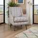 Nielsen Blue and Brown Upholstered Accent Chair