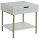 Whitman White And Champagne Square End Table
