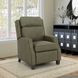 Nixon Oasis Olive Leather Push Thru The Arms Recliner