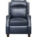 Nixon Shoreham Blue Leather Push Thru The Arms Recliner