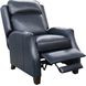 Nixon Shoreham Blue Leather Push Thru The Arms Recliner
