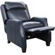 Nixon Shoreham Blue Leather Push Thru The Arms Recliner