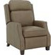 Nixon Cashmere Taupe Leather Push Thru The Arms Recliner