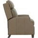 Nixon Cashmere Taupe Leather Push Thru The Arms Recliner