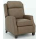 Nixon Cashmere Taupe Leather Push Thru The Arms Recliner
