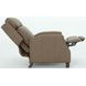 Nixon Cashmere Taupe Leather Push Thru The Arms Recliner