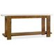 Mosaic Rich Golden Brown and White Rectangular Marble Top Mulholland Console Table