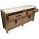 Foxrun Hollow Sierra Brown and White 4 Door Marble Top Sideboard