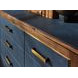 Mosaic Medium Walnut and Navy Blue 12 Drawer Geneva Accent Chest