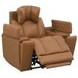 Phoenix Autumn Caramel Leather Zero Gravity Power Recliner with LED and USB Charging