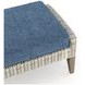 Carezza Dark Blue and Natural Upholstered 5 Piece Conversation Set