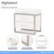 Marquee Cloud White 3 Drawer Nightstand