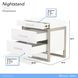 Marquee Cloud White 3 Drawer Nightstand