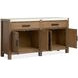 Foxrun Hollow Sierra Brown and White 4 Door Marble Top Sideboard