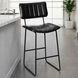 Tribeca Black Vegan Leather Bar Stool