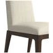 Verge Handcrafted Walnut and Beige Upholstered Side Chair Set of 2