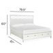 Springhouse Whisper White and Gray King Upholstered Storage Panel Bed