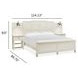 Silverwillow Egg Shell White Queen Wall Panel Bed with 2 Nightstand and USB Charging
