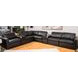 ModMax II Black Leather 8 Piece Sectional with Audio Consoles