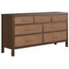 Verge Handcrafted Walnut 7 Drawer Dresser