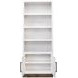 Nora Jasmine White and Barnwood 82" High Pier Bookcase