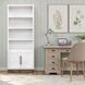 Nora Jasmine White and Barnwood 82" High Pier Bookcase