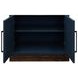 Nora Blue Denim and Whiskey 82" High Pier Bookcase