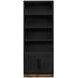 Nora Black and Whiskey 82" High Pier Bookcase