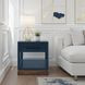 Nora Blue Denim and Whiskey Square End Table