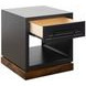 Nora Black and Whiskey Square End Table