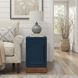 Nora Blue Denim and Whiskey Rectangular Chairside Table