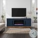 Nora Blue Denim And Whiskey 64" Fireplace TV Stand
